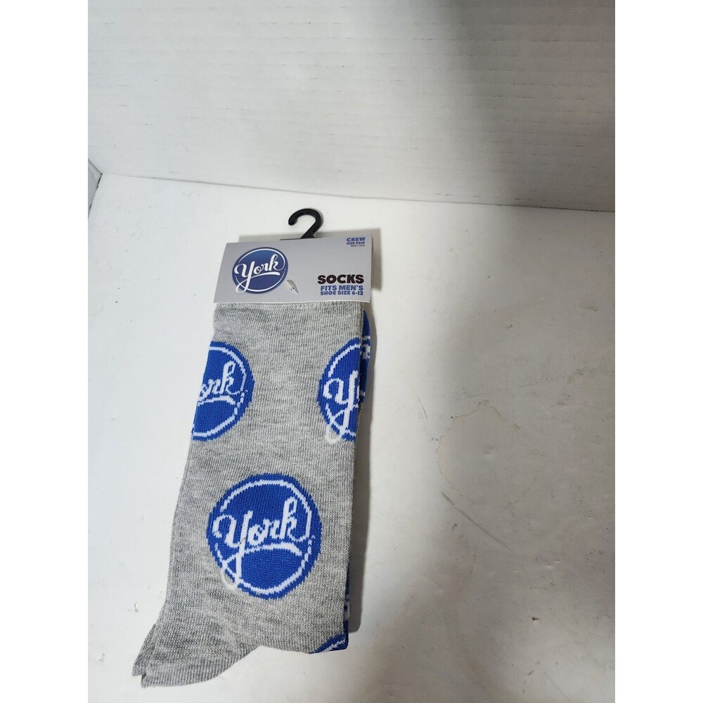 York Peppermint Patties Crew Socks Size 6-12